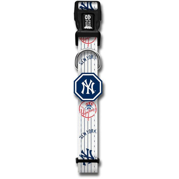 New York Yankees Fresh Pawz White Adjustable Mesh Pet Harness