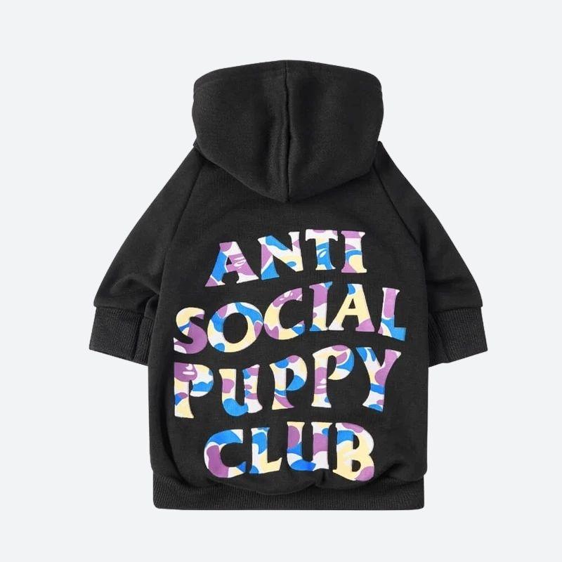 Anti social social pup hoodie hotsell